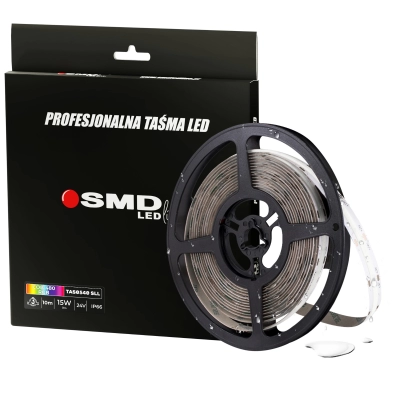 $ TAŚMA COB 480 RGB 15W 24V IP66 SMD LEDline3Y 10M